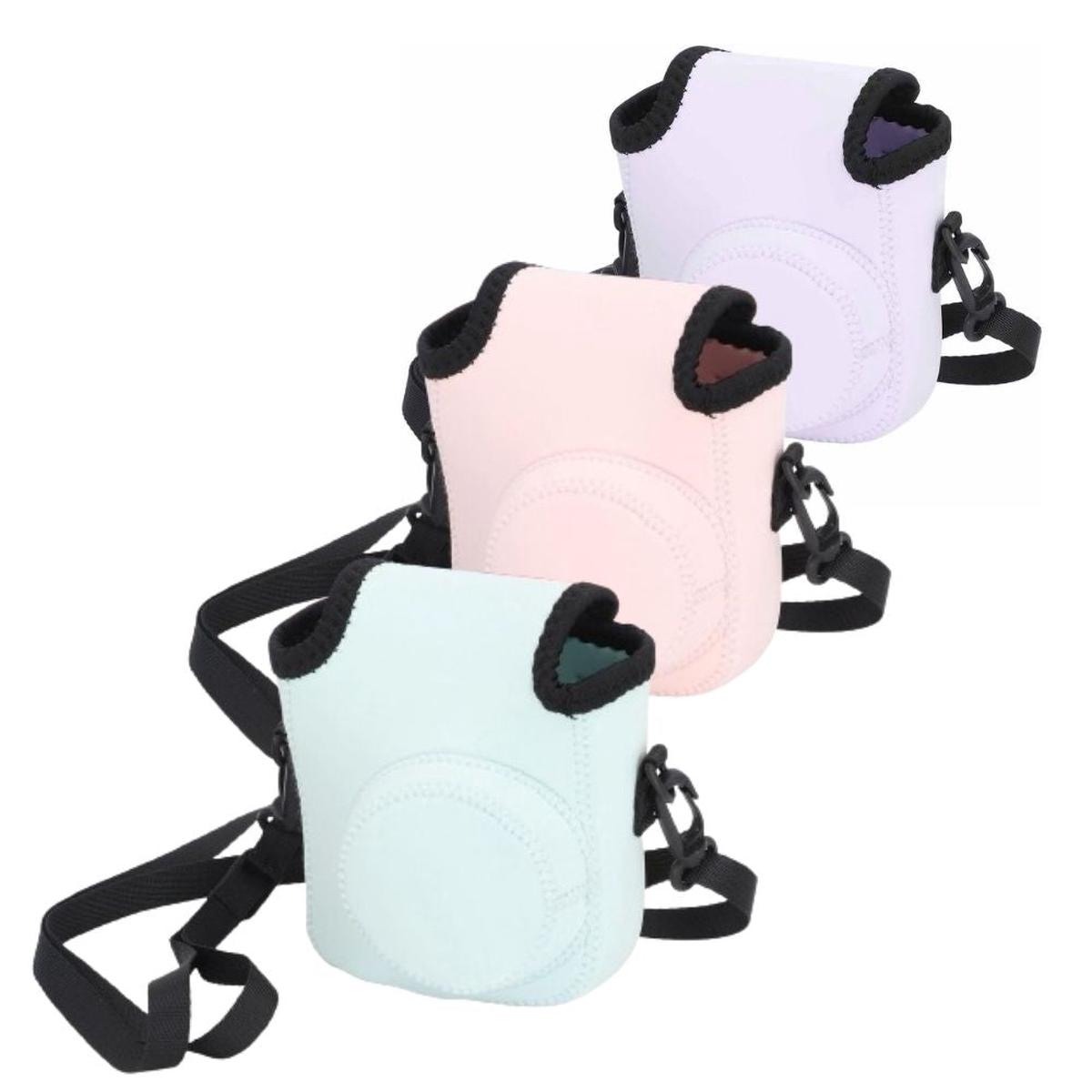 [CLEARANCE] Pikxi Soft Fujifilm Instax Mini 12 Camera Case Bag with Padded Inner Lining, Waterproof Neoprene Surface, and Shoulder Carrying Strap - Purple
