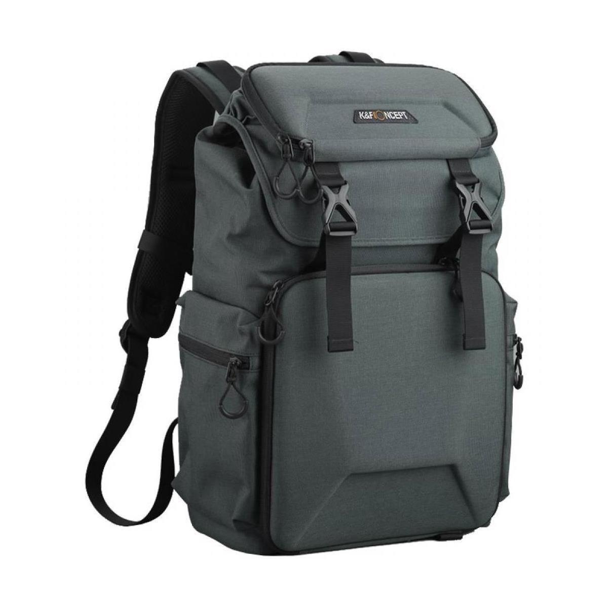 K&F Concept Multifunctional Camera Backpack Bag Anti-Collision for Travel Photography (LARGE) (GRAY)