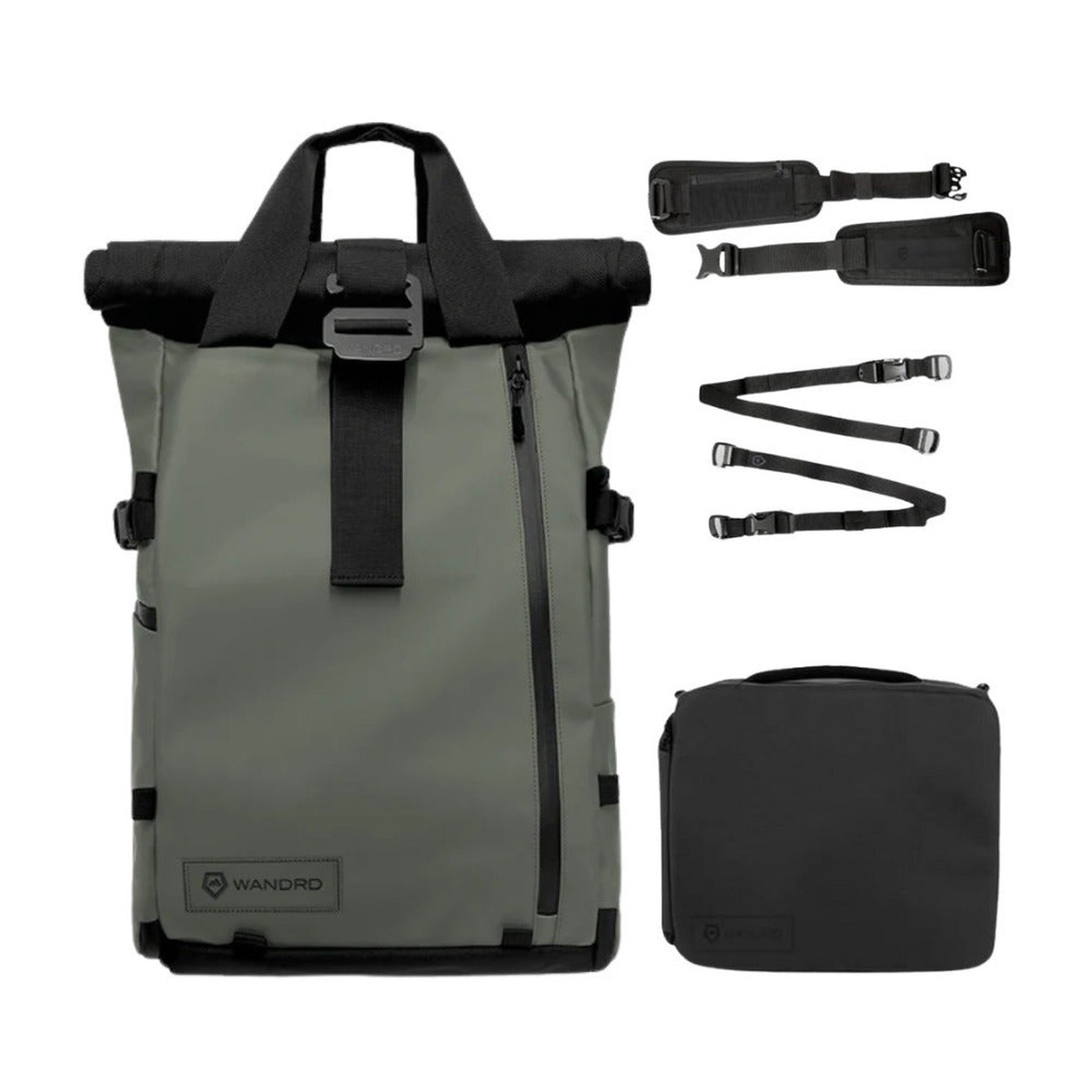 WANDRD PRVKE 21L Weather-Resistant Backpack (Wasatch Green, Photography Bundle)