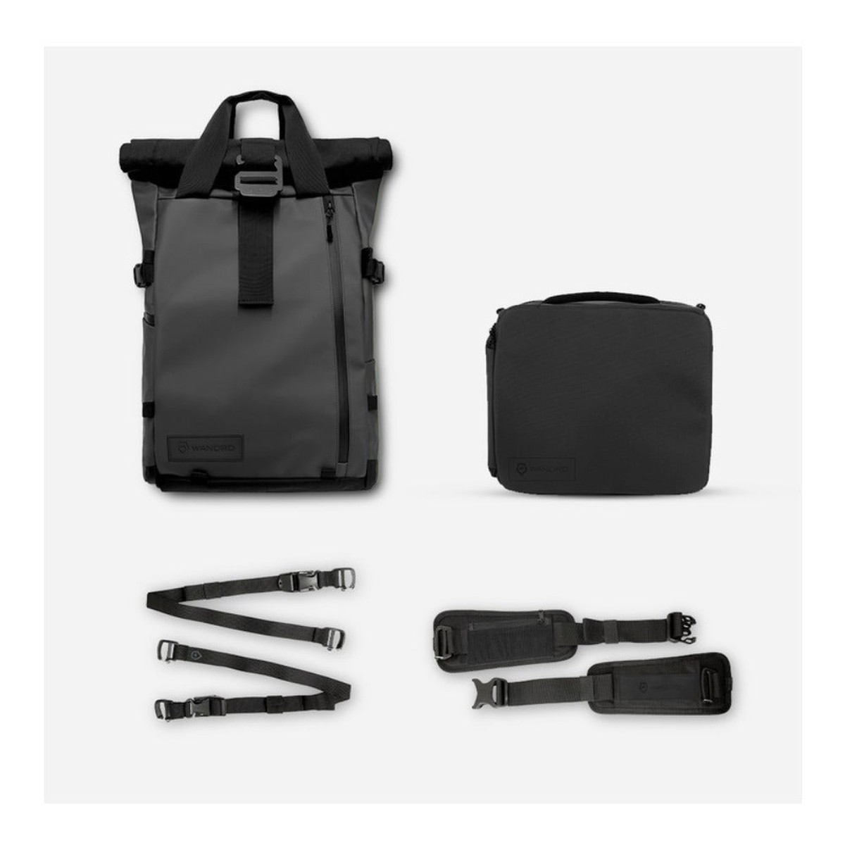 Wandrd PRVKE Backpack Weather-Resistant and Expandable Bundle (Black)