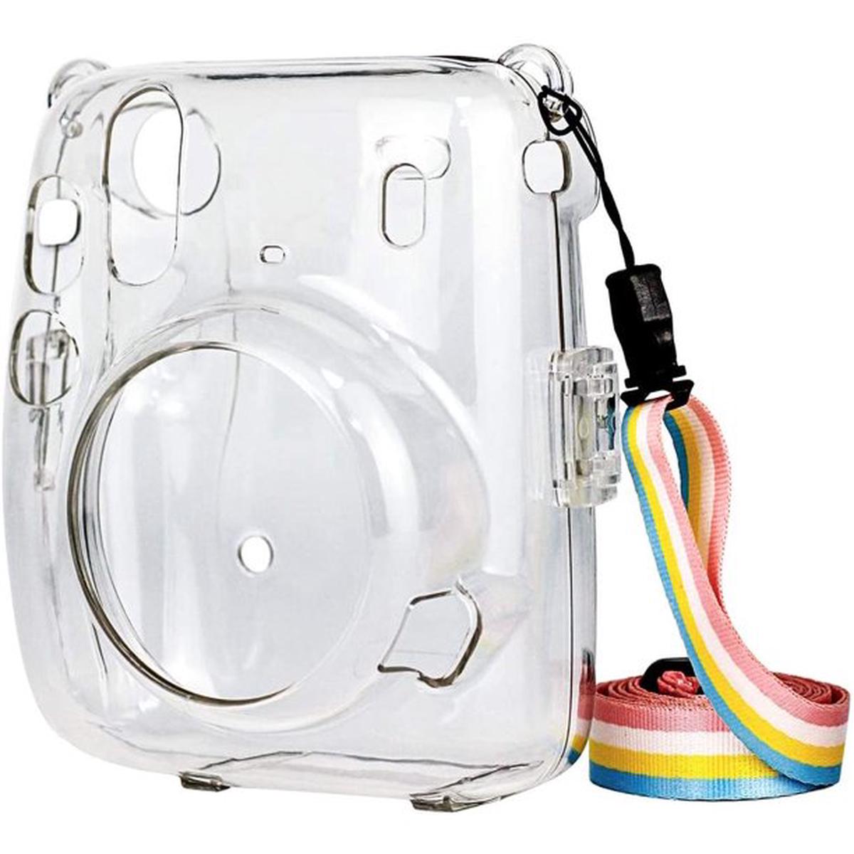 [CLEARANCE] Pikxi Clear Acrylic Transparent Case with Adjustable Sling Strap for Fujifilm Instax Mini 11 Camera (CMP11-01)
