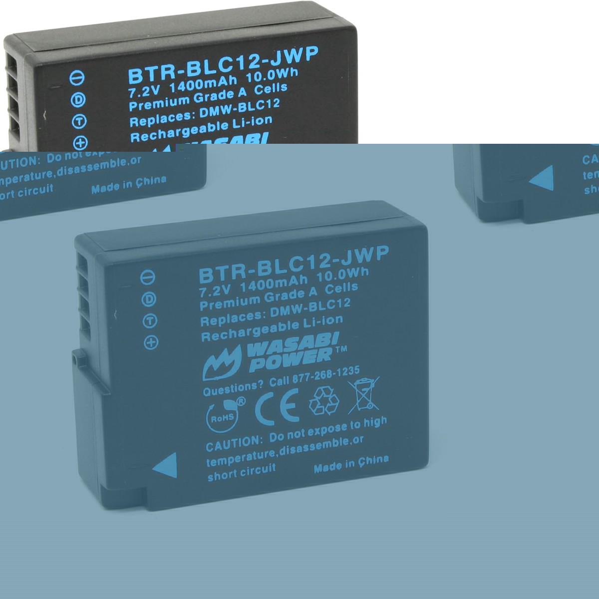 Wasabi Power Battery (2-Pack) for Leica BP-DC12, 18729 and Leica V-Lux 4, V-Lux (Typ 114), Q, Q-P