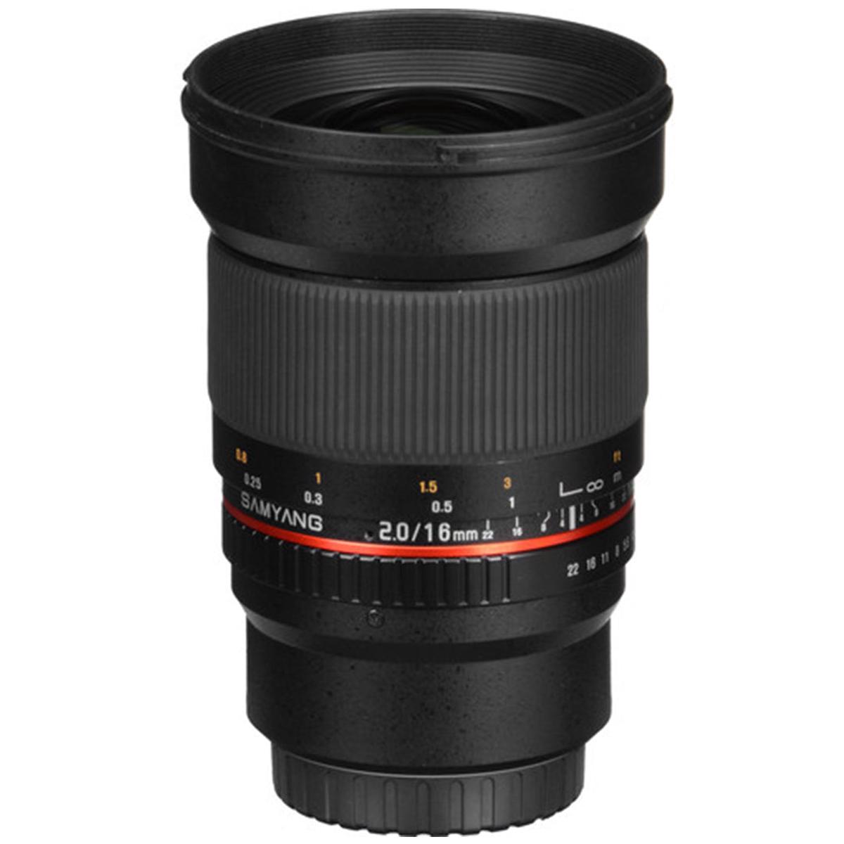 [CLEARANCE] Samyang 16mm f/2.0 ED AS UMC CS Aspherical Wide Angle Manual Focus Lens for Canon EF-M Mount Cameras | SY16M-M
