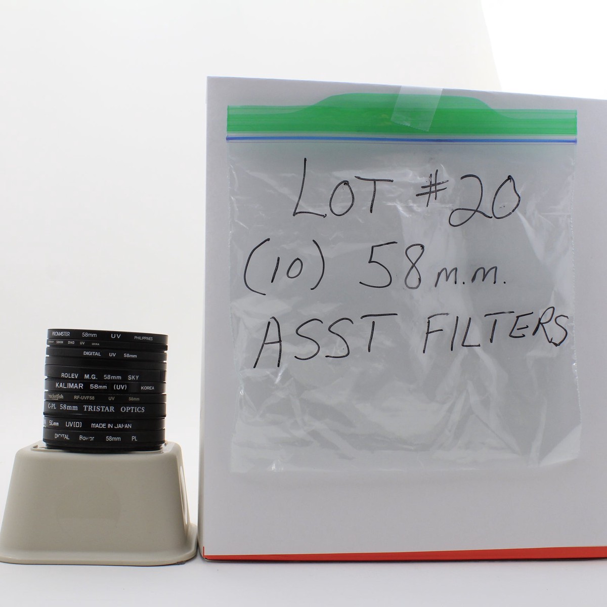 * USED * Lot #20 (10) 58mm Lens Filters