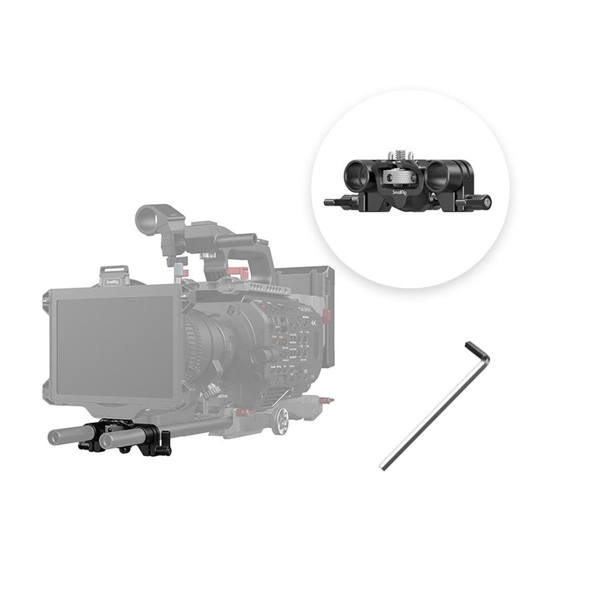 [CLEARANCE] SmallRig 15mm LWS Matte Box and Lens Support with 0.8" Vertical Adjustment and Adjustable Wingnut and Anti-Twist Design, 1/4"-20 Screws Compatible for Camera Rail Support Syste