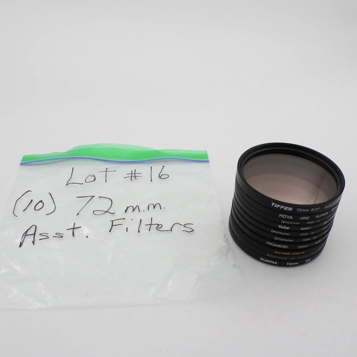 * USED * Lot #16 (10) 72mm Lens Filters