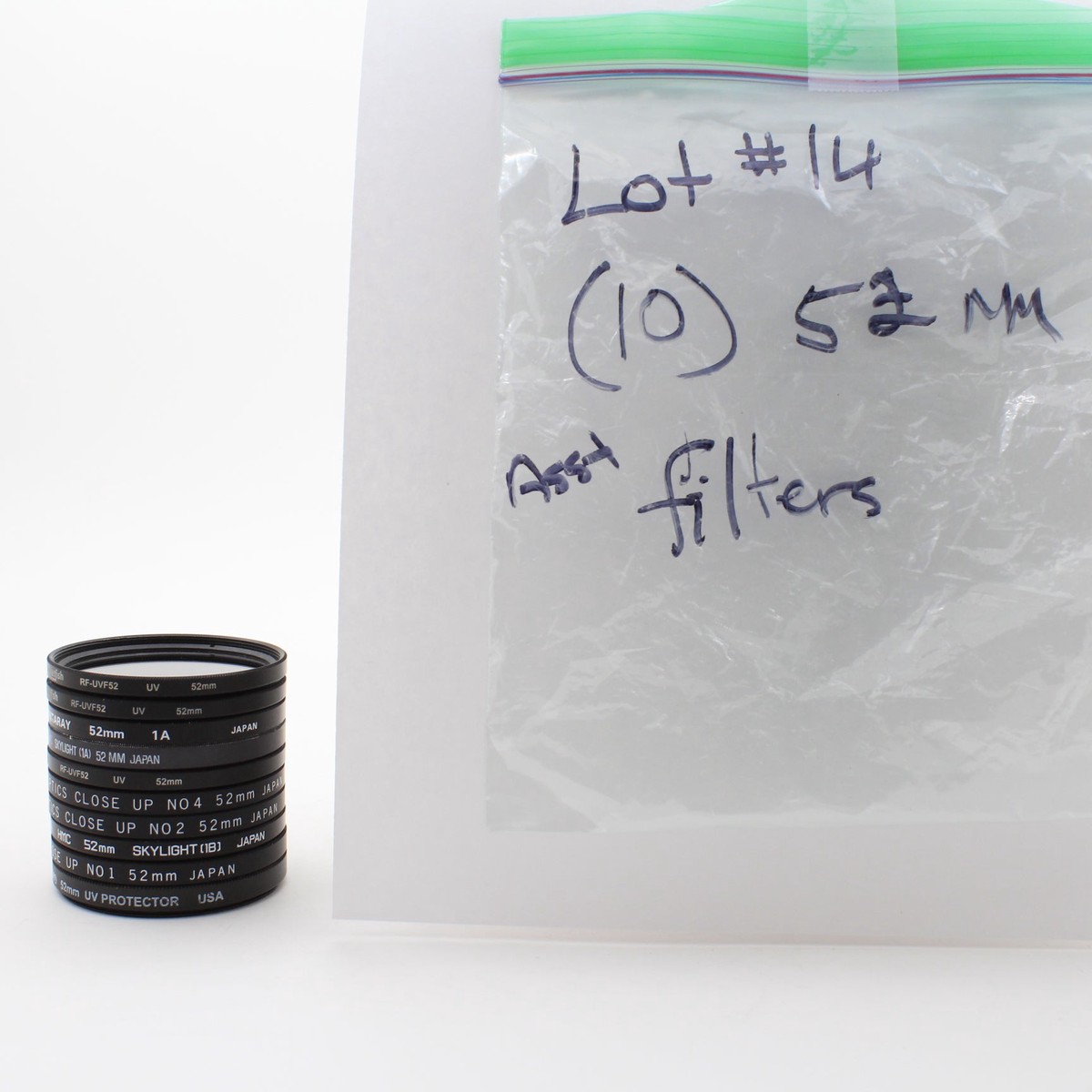 * USED * Lot #14 (10) 52mm Lens Filters