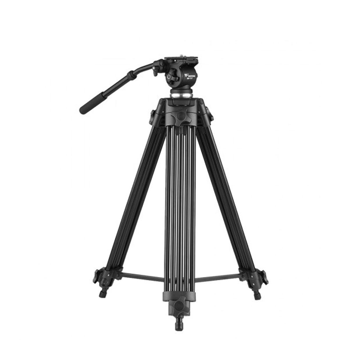 [CLEARANCE] WEIFENG WT-717 Professiol Video Tripod with 55mm Bowl Fluid Head 360 Pan / -65 to 90 Tilt, Quick Release Plate, 1/4" & 3/8" Attancement Threads, 180cm Max. Height, 6kg Max. Loa