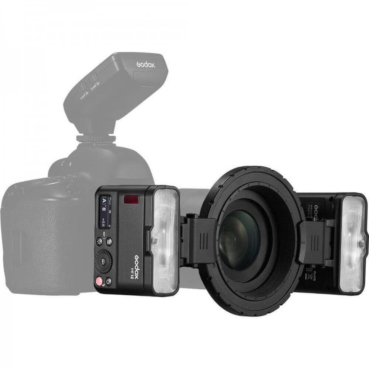 [CLEARANCE] Godox MF12 Macro Flash 2-Light with Adapter Rings and Mounting Ring Kit