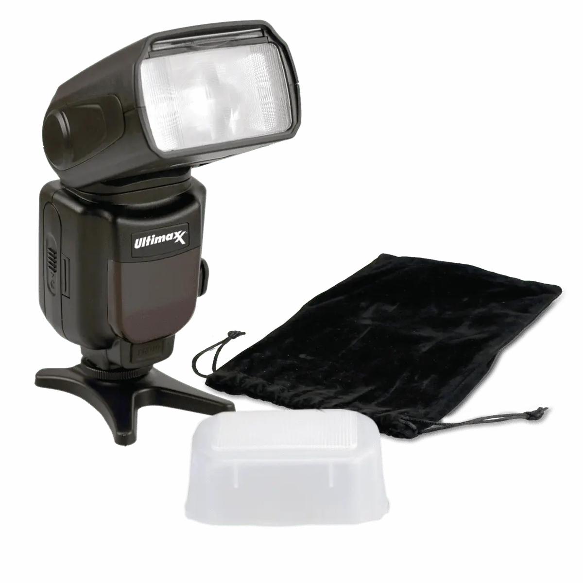 Ultimaxx Auto Flash w/ LCD Display, Slave Mode, Carry Pouch
