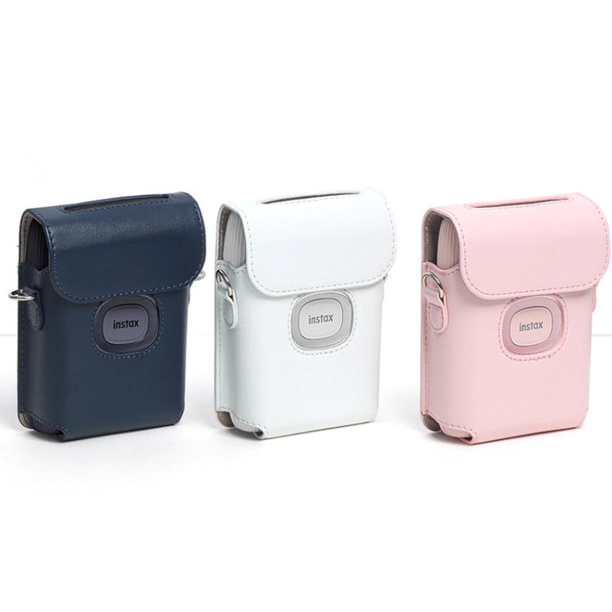 [CLEARANCE] Pikxi Instax Mini Link 2 Portable Printer Protective PU Leather Case with Strap (White)