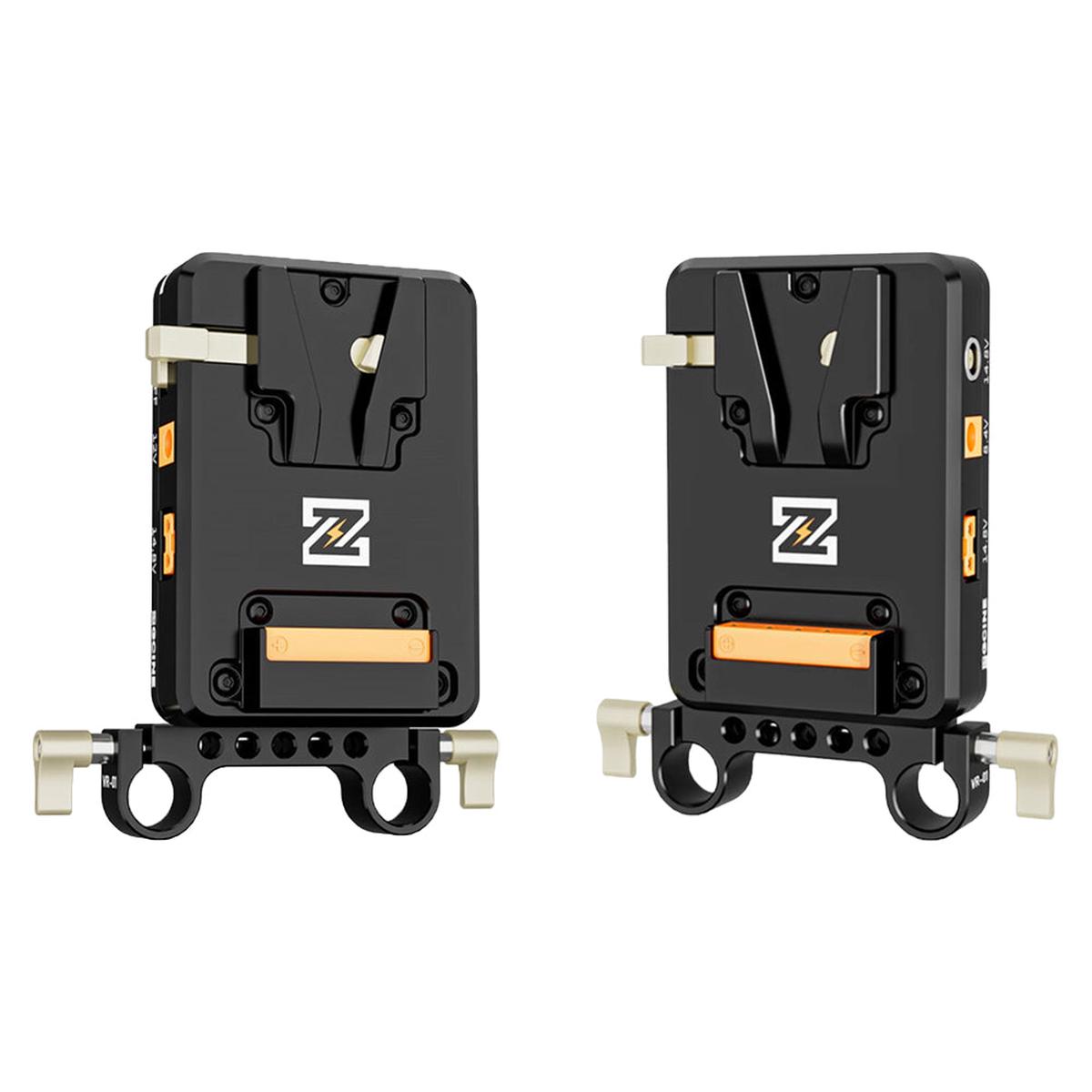 ZGCINE VP2 KIT1 | KIT3 V-Mount Battery Plate with Articulating Arm and 15mm LWS Rod Bracket, Dual D-Tap, 2-Pin LEMO, USB-C PD Input/Output, USB-A QC, DC, BP Output, 1/4"-20 Mount Threads, LE