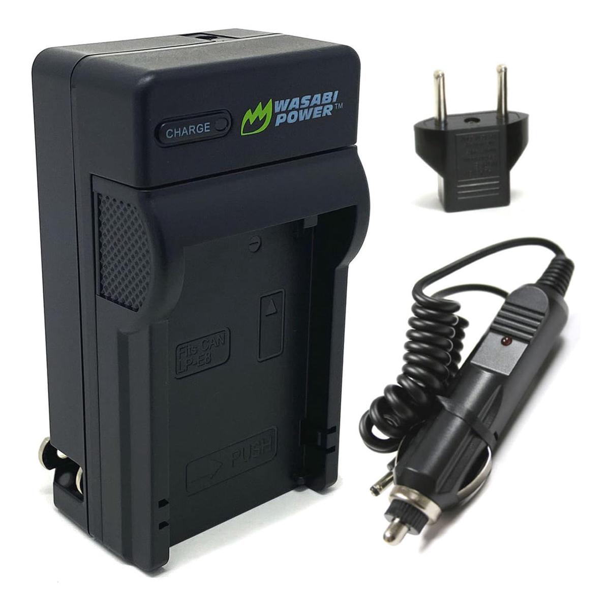 [CLEARANCE] Wasabi Power (2-Pack) Canon LP-E8 LPE8 Battery and Dual Charger with USB-A to Micro USB Charging Cable for Canon EOS 700D 600D 550D, Rebel T5i/T4i/T3i/T2i DSLR Camera | JG Supers