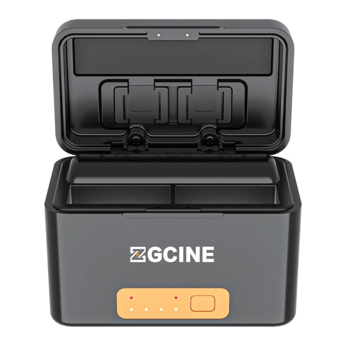 ZGCINE PS-G10 Mini / PS-G10 Mini Kit 2 Battery Charging Case with 2 1800mAh Batteries for GoPro HERO 10/9/8/7/6/5, Power Bank with USB-C PD Input/Output, 2-Slot Charger & 2 MicroSD Card Stor