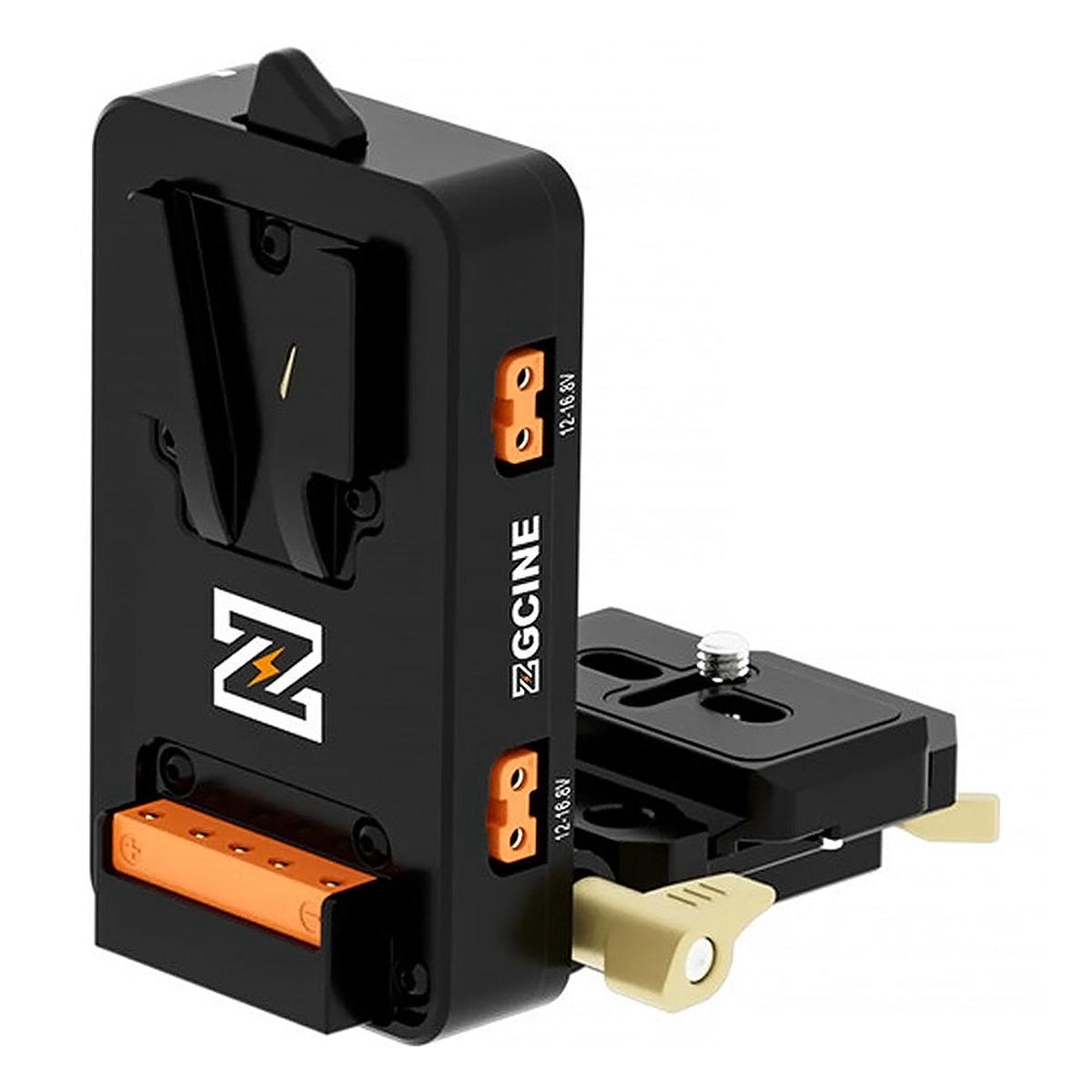 ZGCINE VM-VP4 QR Quick Release V-Mount Battery Plate with USB-C PD 5V20V Output, 3 D-Tap 14.8V Outputs, Arca-Swiss Quick Release, 90 Degrees Tiltable & Foldable Design, Tripod Compatible, Po